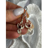 925 Sterling Silver Garnet Dangle Earrings