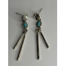 Vintage 925 Sterling Silver Turquoise Earrings