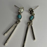 Vintage 925 Sterling Silver Turquoise Earrings