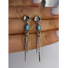 Vintage 925 Sterling Silver Turquoise Earrings
