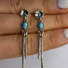 Vintage 925 Sterling Silver Turquoise Earrings