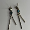 Vintage 925 Sterling Silver Turquoise Earrings