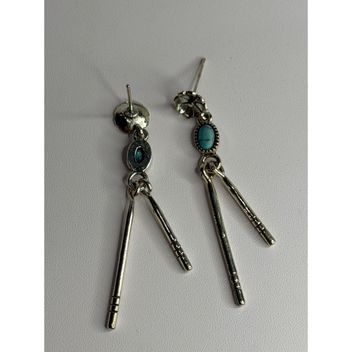 Vintage 925 Sterling Silver Turquoise Earrings