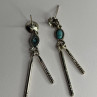 Vintage 925 Sterling Silver Turquoise Earrings