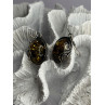 Vintage 925 Sterling Silver Amber Earrings