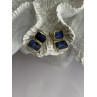 Vintage 950 Sterling Silver Sodalite Earrings