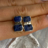Vintage 950 Sterling Silver Sodalite Earrings