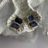 Vintage 950 Sterling Silver Sodalite Earrings