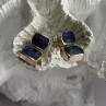 Vintage 950 Sterling Silver Sodalite Earrings
