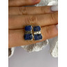 Vintage 950 Sterling Silver Sodalite Earrings