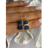 Vintage 950 Sterling Silver Sodalite Earrings