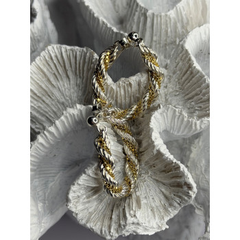 Italy Milor 925 Sterling Silver & Gold Plated Earrings