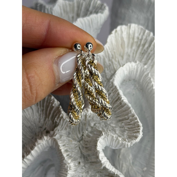 Italy Milor 925 Sterling Silver & Gold Plated Earrings