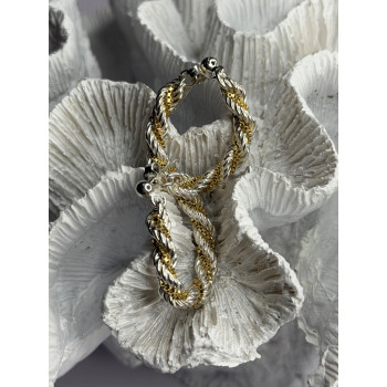 Italy Milor 925 Sterling Silver & Gold Plated Earrings