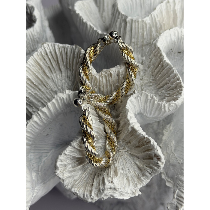 Italy Milor 925 Sterling Silver & Gold Plated Earrings