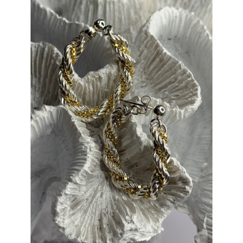 Italy Milor 925 Sterling Silver & Gold Plated Earrings