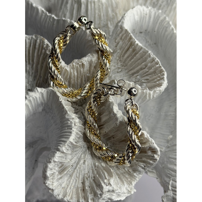 Italy Milor 925 Sterling Silver & Gold Plated Earrings