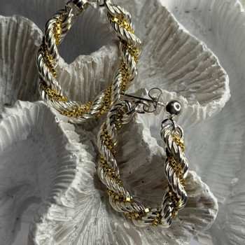 Italy Milor 925 Sterling Silver & Gold Plated Earrings