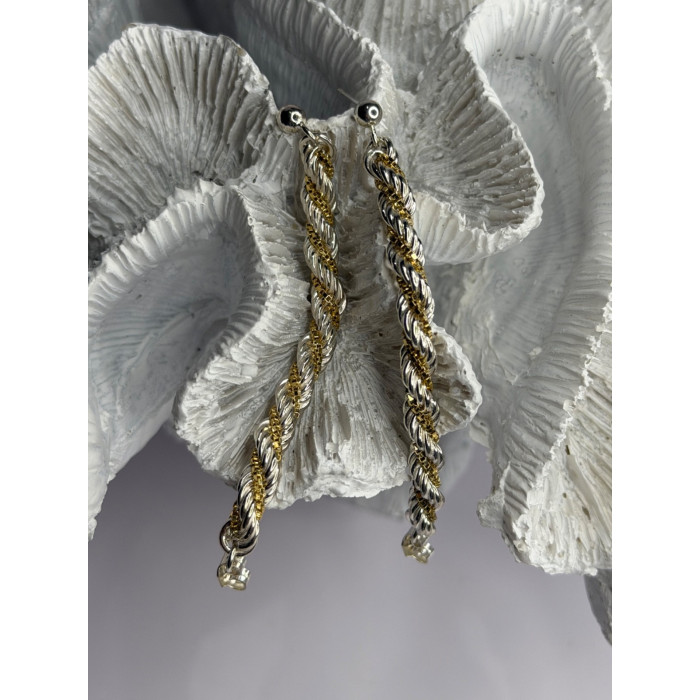 Italy Milor 925 Sterling Silver & Gold Plated Earrings