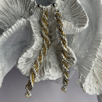 Italy Milor 925 Sterling Silver & Gold Plated Earrings