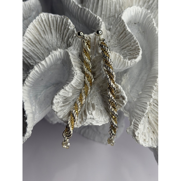 Italy Milor 925 Sterling Silver & Gold Plated Earrings