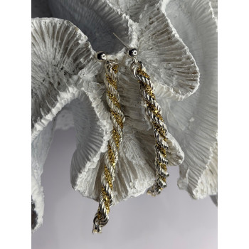 Italy Milor 925 Sterling Silver & Gold Plated Earrings