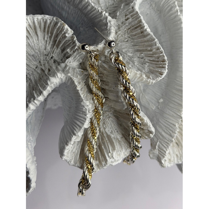 Italy Milor 925 Sterling Silver & Gold Plated Earrings