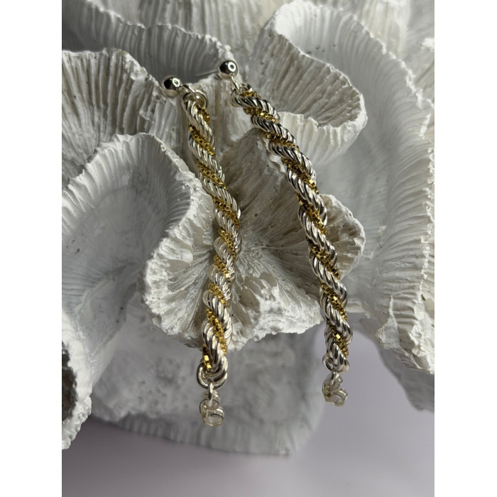 Italy Milor 925 Sterling Silver & Gold Plated Earrings