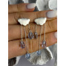 Cloud Tassel Raindrops 925 Sterling Silver Blue Crystal Earrings