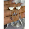Cloud Tassel Raindrops 925 Sterling Silver Blue Crystal Earrings