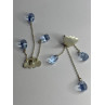 Cloud Tassel Raindrops 925 Sterling Silver Blue Crystal Earrings