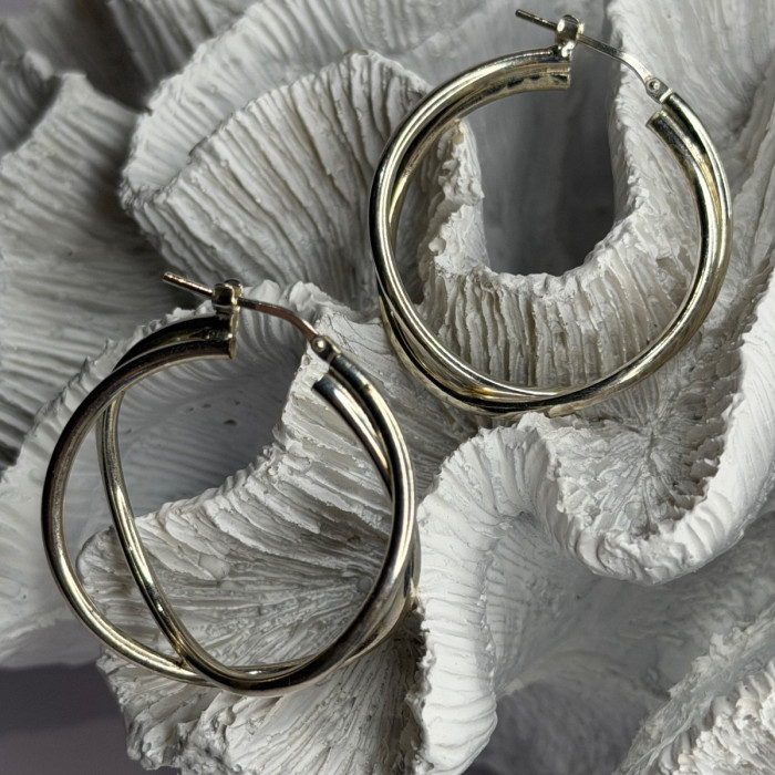 Italy Elegant 925 Sterling Silver Earrings
