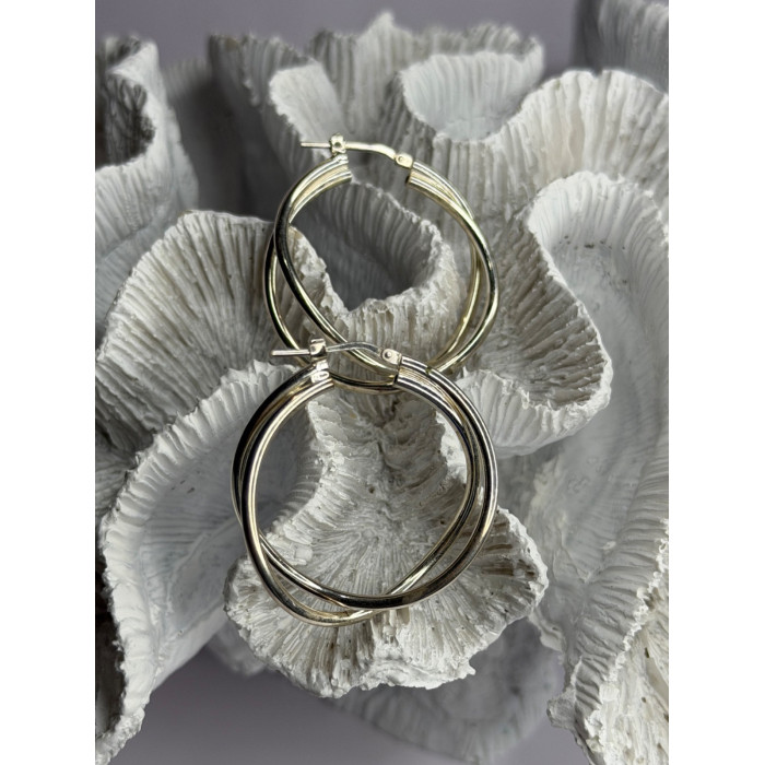 Italy Elegant 925 Sterling Silver Earrings