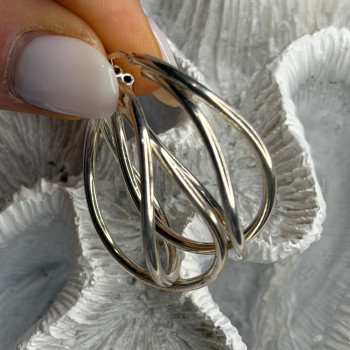 Italy Elegant 925 Sterling Silver Earrings