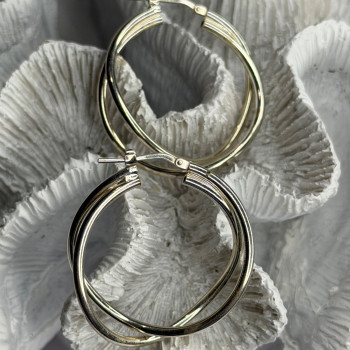 Italy Elegant 925 Sterling Silver Earrings