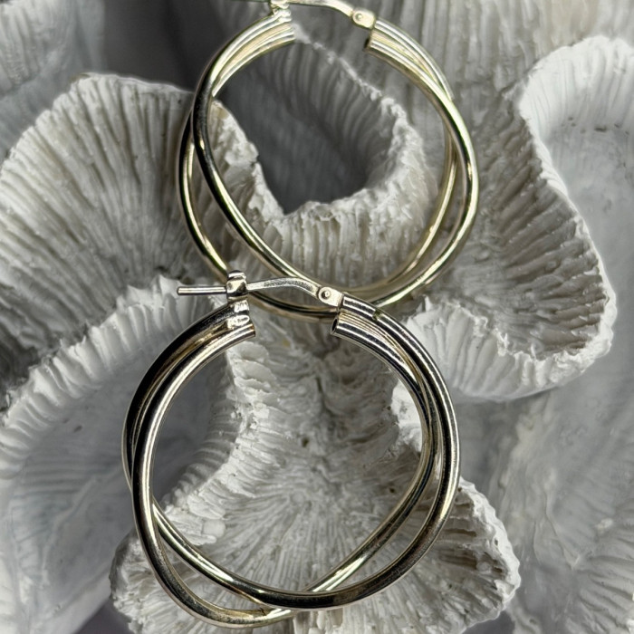 Italy Elegant 925 Sterling Silver Earrings