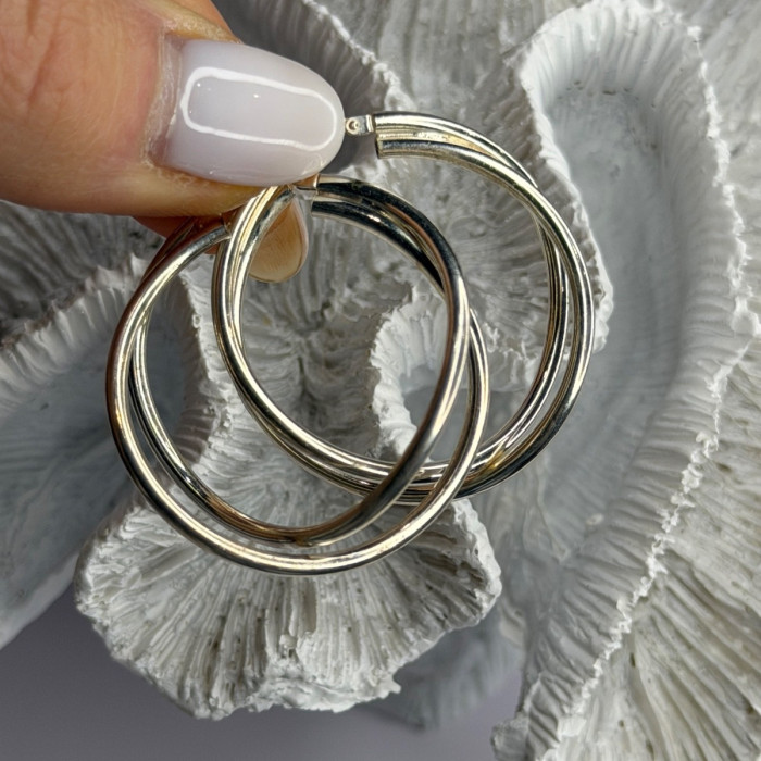 Italy Elegant 925 Sterling Silver Earrings