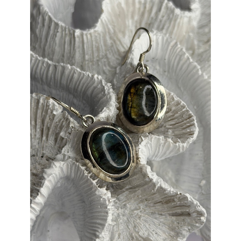 925 Sterling Silver Labradorite Dangle Earrings