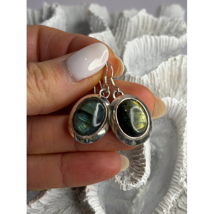 925 Sterling Silver Labradorite Dangle Earrings