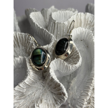 925 Sterling Silver Labradorite Dangle Earrings