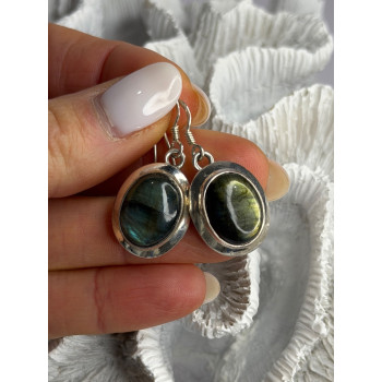 925 Sterling Silver Labradorite Dangle Earrings