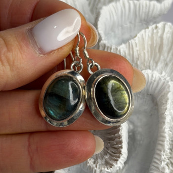 925 Sterling Silver Labradorite Dangle Earrings