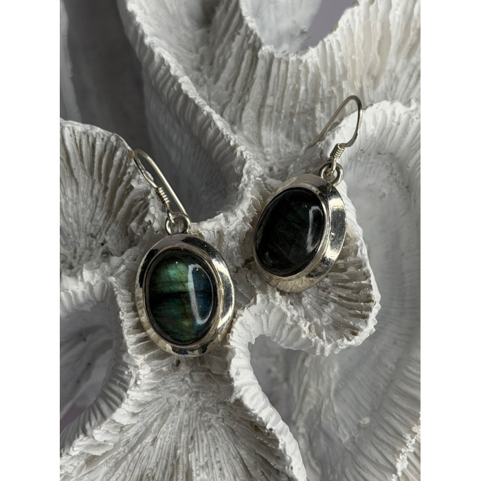 925 Sterling Silver Labradorite Dangle Earrings