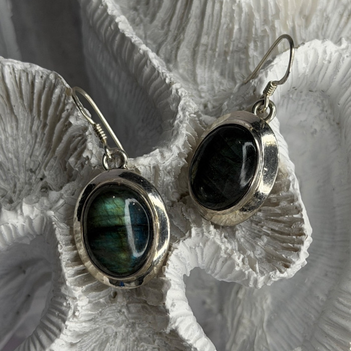 925 Sterling Silver Labradorite Dangle Earrings