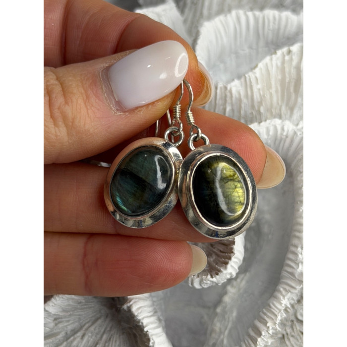 925 Sterling Silver Labradorite Dangle Earrings
