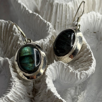 925 Sterling Silver Labradorite Dangle Earrings