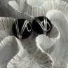 Vintage 925 Sterling Silver Black Onyx Earrings