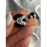 Vintage 925 Sterling Silver Black Onyx Earrings
