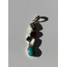925 Sterling Silver Multi Color Gemstones Pendant