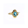 14K YELLOW GOLD TOPAZ & DIAMONDS RING SIZE 7.25